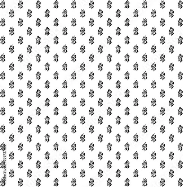 Obraz Monochrome vector seamless pattern