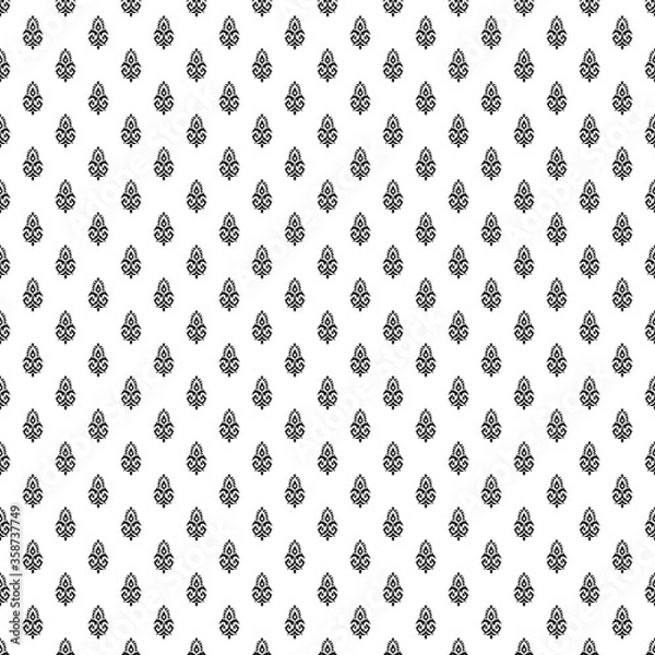 Obraz Monochrome vector seamless pattern