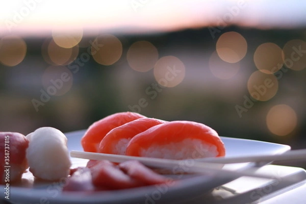 Obraz sushi on a plate 