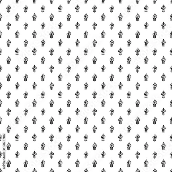 Obraz Monochrome vector seamless pattern