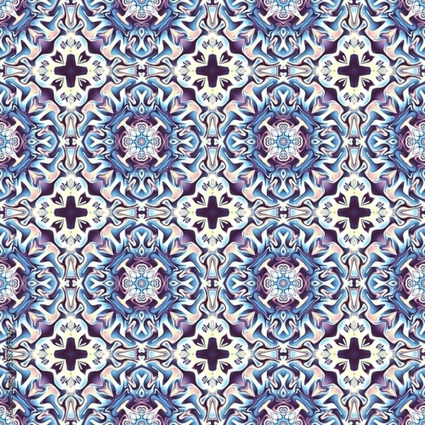 Obraz Abstract mosaic art pattern. Seamless ornament.