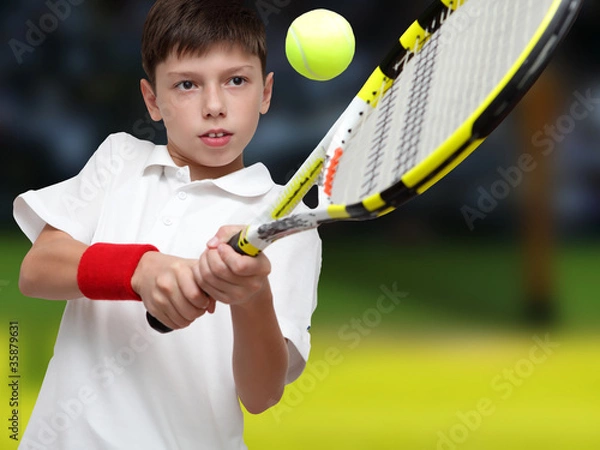 Obraz Boy plays tennis