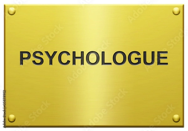 Obraz "Psycologue" Plaque Professionnelle Gravée