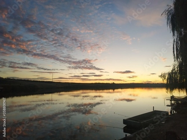 Obraz sunset on the river