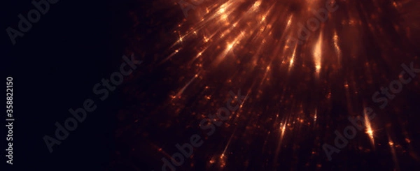 Fototapeta background of abstract glitter lights. gold and black. de focused