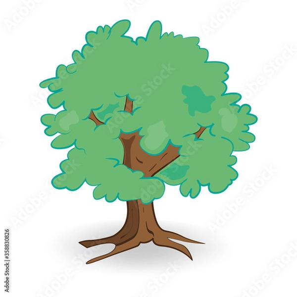 Obraz vector illustration of a tree