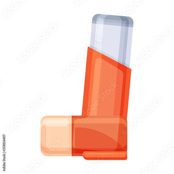Fototapeta Inhaler vector icon.Cartoon vector icon isolated on white background inhaler.