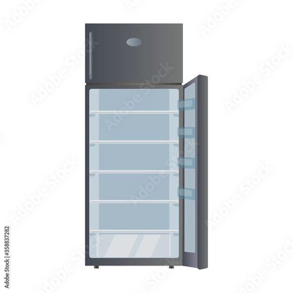 Obraz Fridge vector icon.Cartoon vector icon isolated on white background fridge.