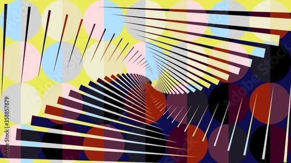 Fototapeta contrast and overlap style illustration abstract background
