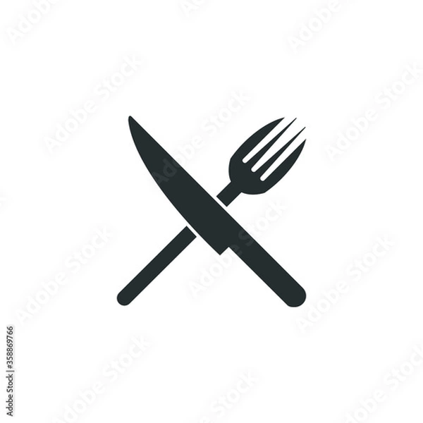 Obraz Restaurant icon. Fork and Knife vector art