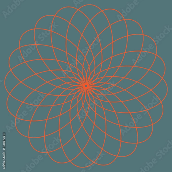 Fototapeta An abstract floral spiral pattern background image.