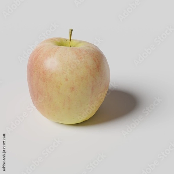 Obraz 3D low poly apple fruit and vegetable abstract wallpaper