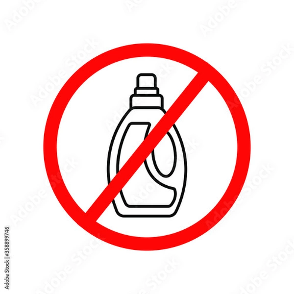 Obraz No plastic sign icon