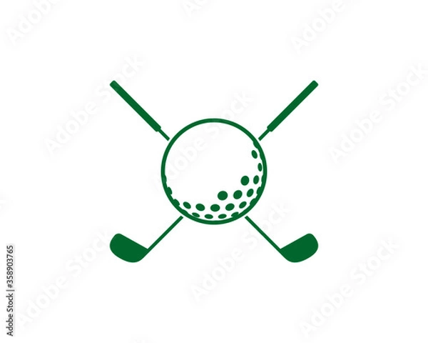 Fototapeta Stick and golf ball