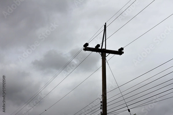 Obraz high voltage power lines