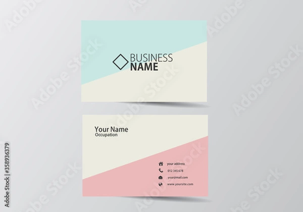 Fototapeta  business card. visiting card template two sides
