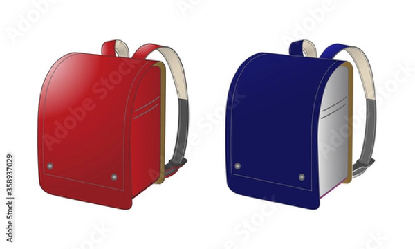 Fototapeta ランドセル（赤青・２点セット）