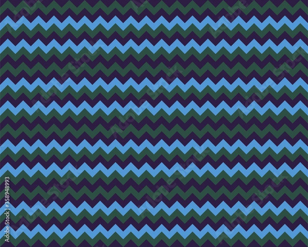 Obraz Zigzag pattern seamless. Zig zag background color. Vector abstract design.