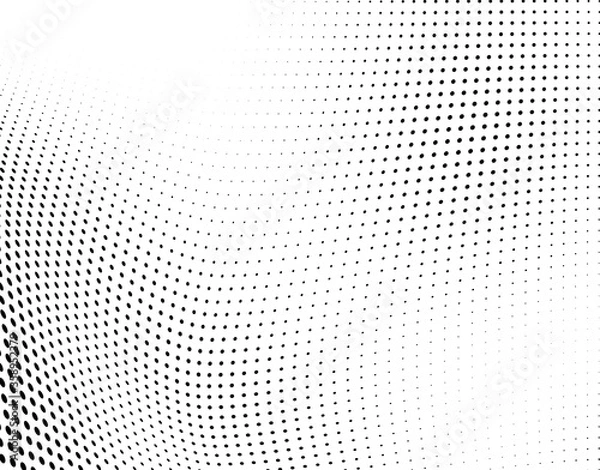 Fototapeta Abstract halftone wave dotted background