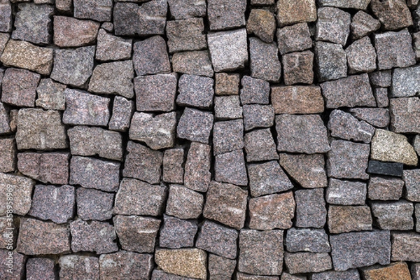 Obraz granite stone block wall