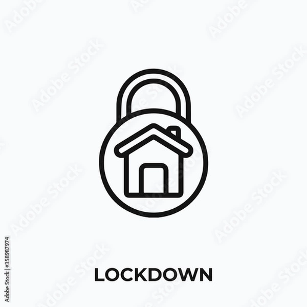 Obraz lockdown icon vector. lockdown sign symbol
