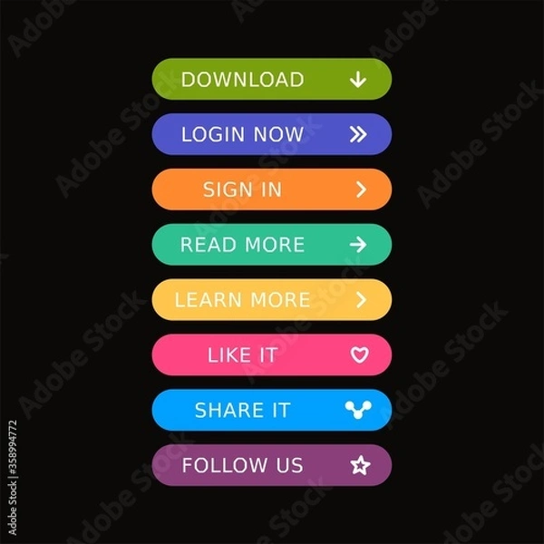 Obraz Vector of Frame Button Design Template