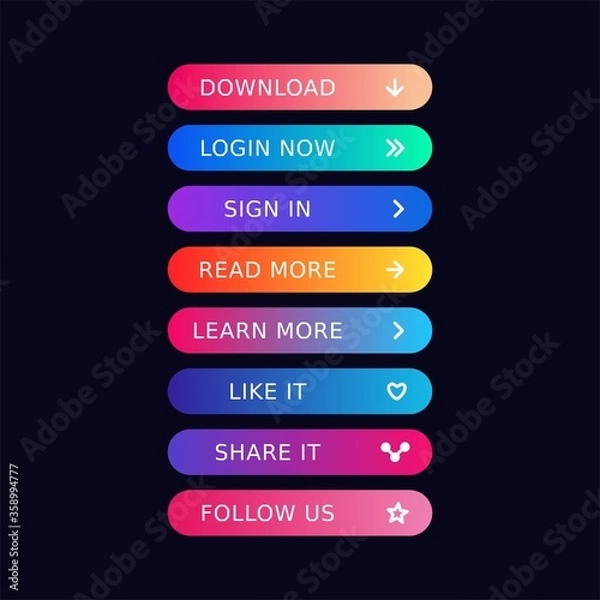 Fototapeta Vector of Frame Button Design Template