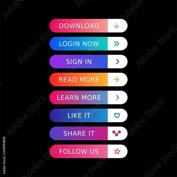 Obraz Vector of Frame Button Design Template