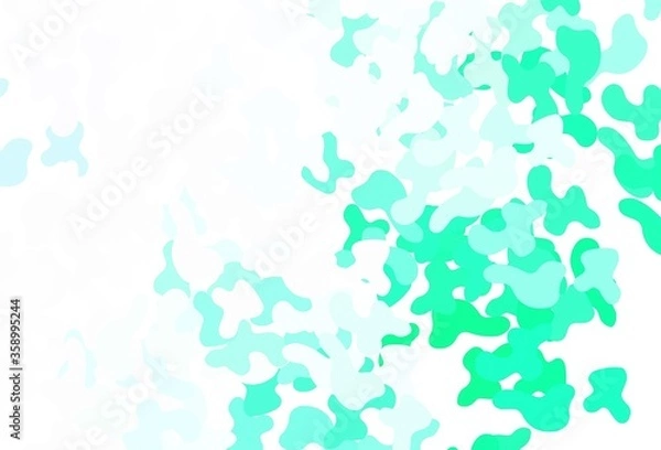 Obraz Light Blue, Green vector background with abstract shapes.