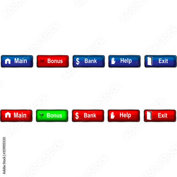 Fototapeta vector web buttons