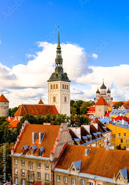 Obraz Aerial view of Old Town of Tallinn