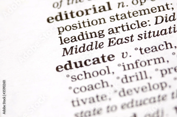 Obraz The word educate written in thesaurus