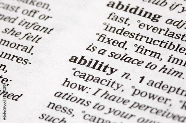 Obraz The word ability written into a thesaurus