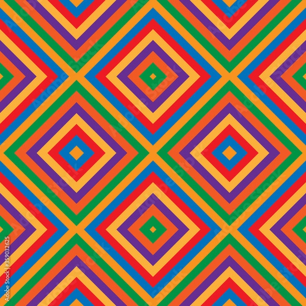 Fototapeta Endless geometric background. multicolored backdrop from stripes.