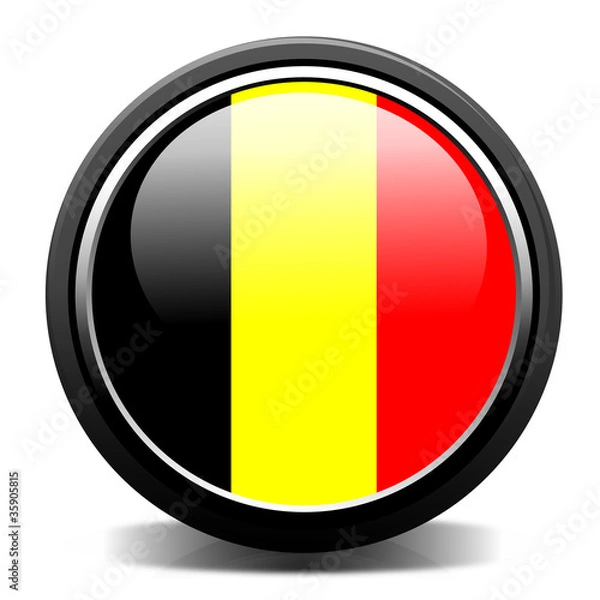 Fototapeta belgium flag button