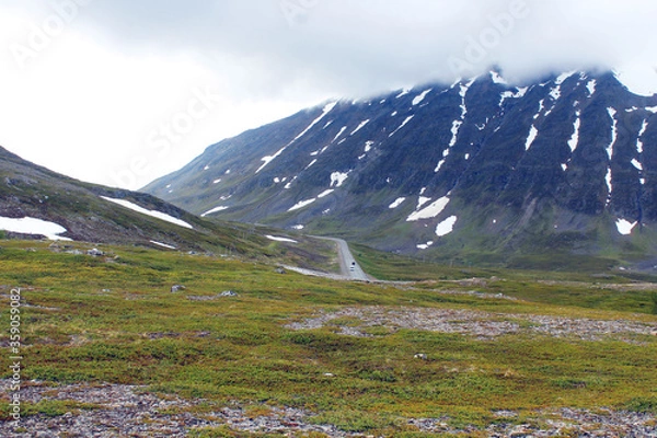 Fototapeta mountain landscape with snow
