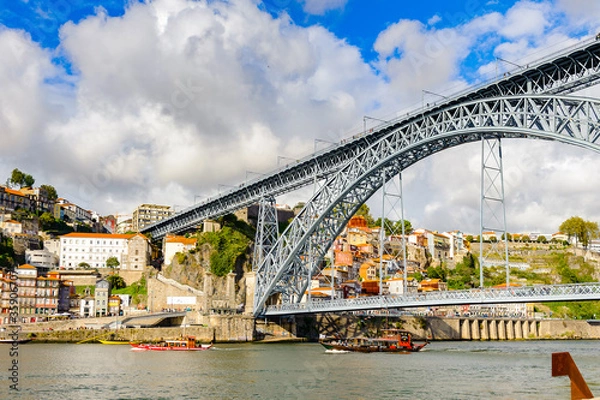 Fototapeta Bridge Dom Luis I over the River Douro in Porto, Portugal