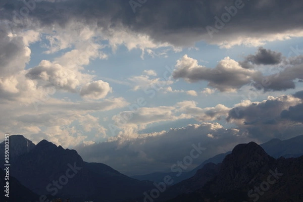 Obraz clouds over the mountains