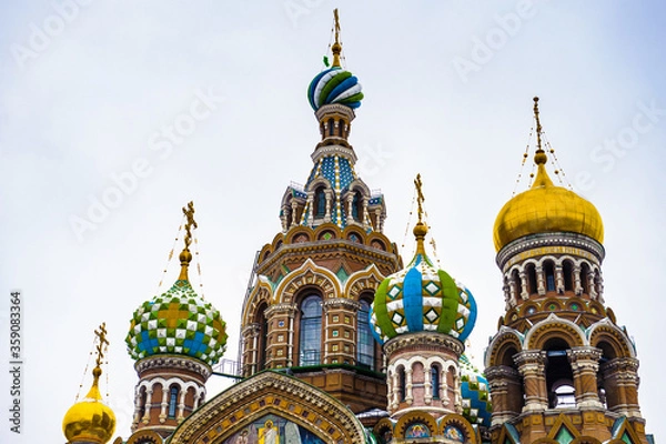 Fototapeta It's Church of the Savior on Spilled Blood (Church on Spilt Blood and the Cathedral of the Resurrection of Christ) is one of the main sights of Saint Petersburg, Russia