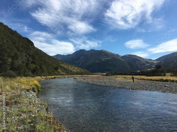 Obraz waiau pass river