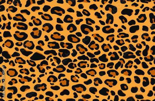 Obraz Leopard skin seamless pattern. Vector illustration.