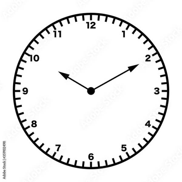 Obraz clock isolated on white background