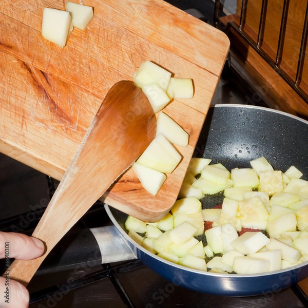 Obraz Frying potatoes