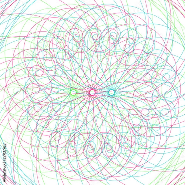 Fototapeta An abstract colorful swirl shape background image.