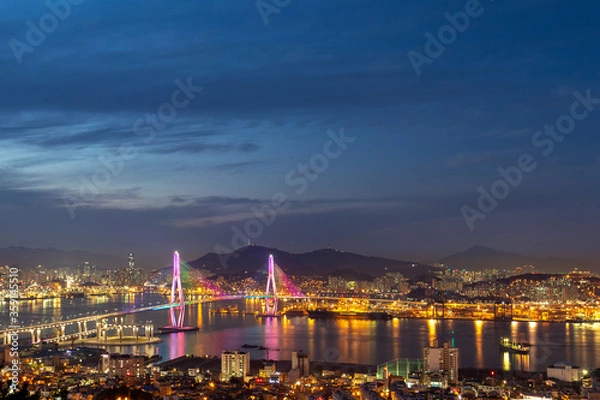 Obraz night view of busan