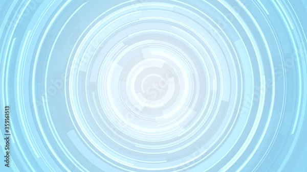 Fototapeta Circle white blue bright technology Hi-tech background. Abstract graphic digital future concept design.