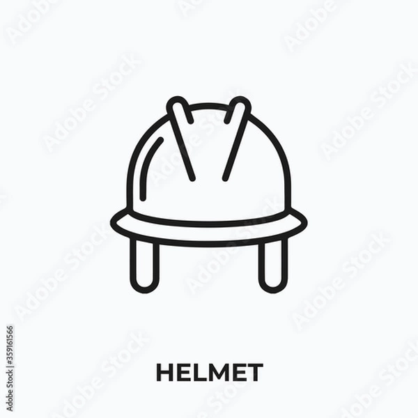 Fototapeta helmet icon vector. helmet sign symbol.