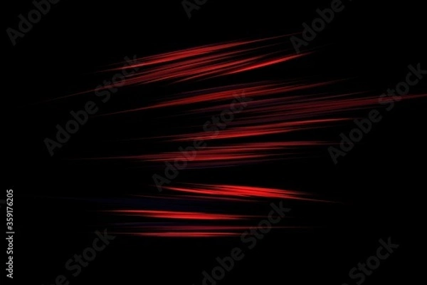 Obraz Abstract red lightning bolts in black background