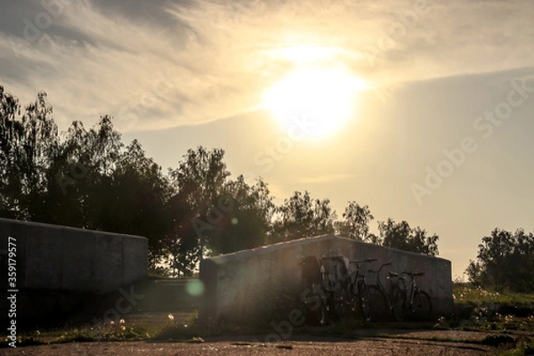 Obraz sunset in the city