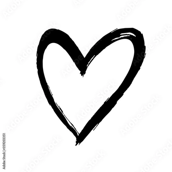 Obraz Brush painted heart.